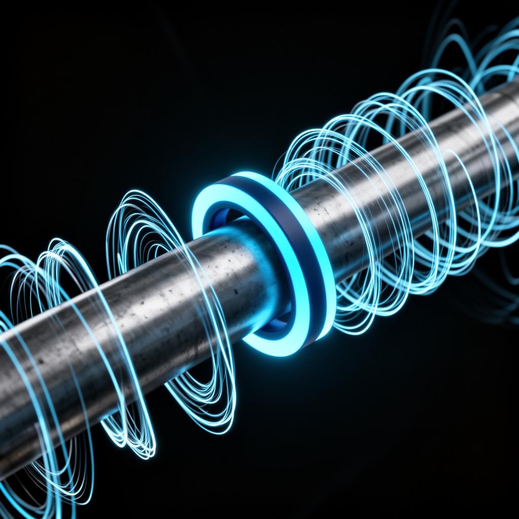 Electromagnetic field propagating through pipe